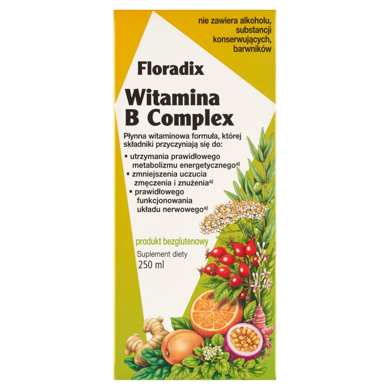 Floradix Witamina B Complex, płyn z witaminami z grupy B, 250 ml