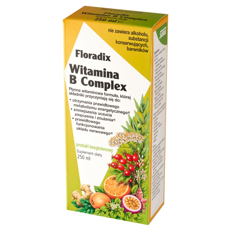 Floradix Witamina B Complex, płyn z witaminami z grupy B, 250 ml