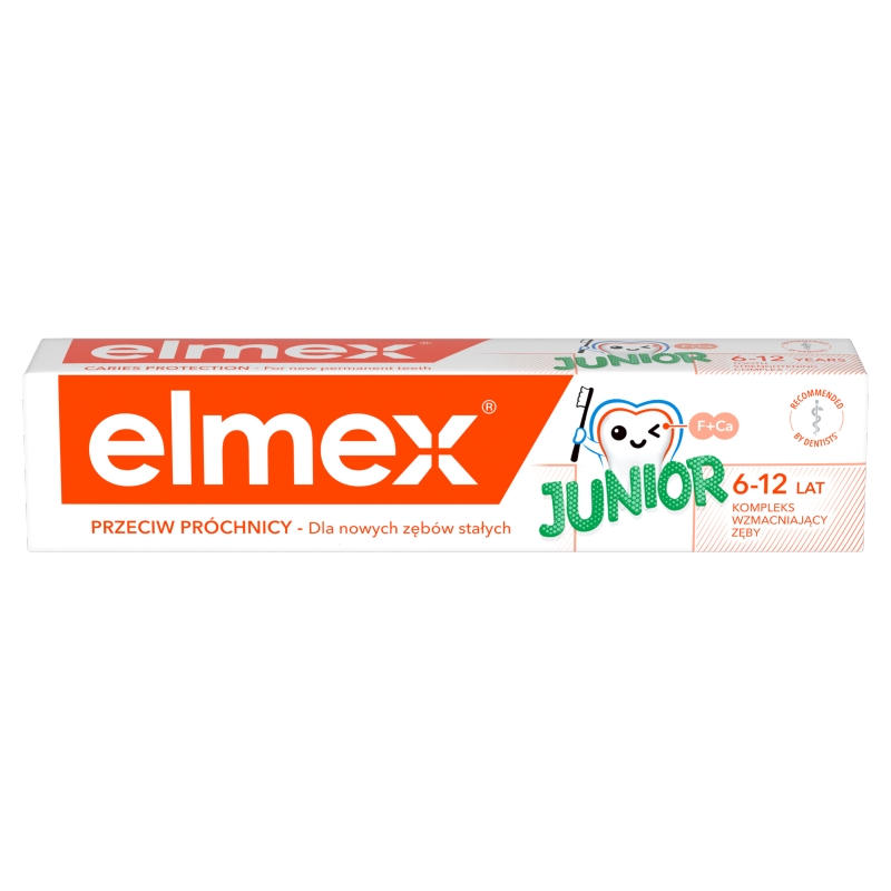 Elmex Junior, pasta ochraniająca zęby przed próchnicą dla dzieci, tuba 75 ml