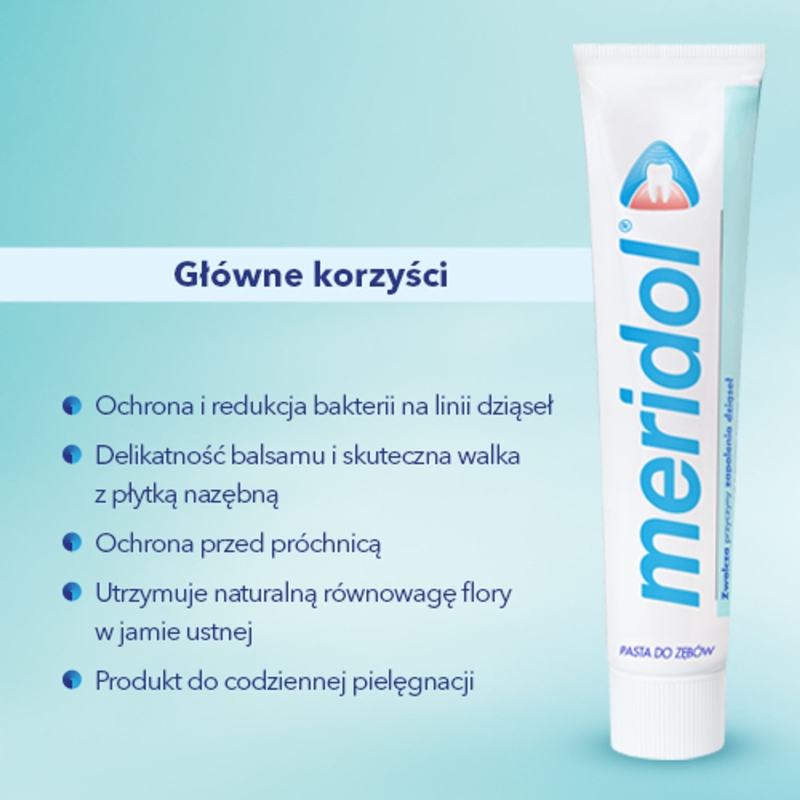 Meridol, pasta wspomagająca regenerację podrażnionych dziąseł, tuba 75 ml