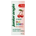 Junior-Angin syrop na kaszel i ból gardła smak czereśniowy, 100 ml