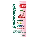 Junior-Angin syrop na kaszel i ból gardła smak czereśniowy, 100 ml