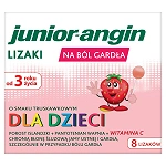Junior-angin lizaki dla dzieci na ból gardła, 8 szt.
