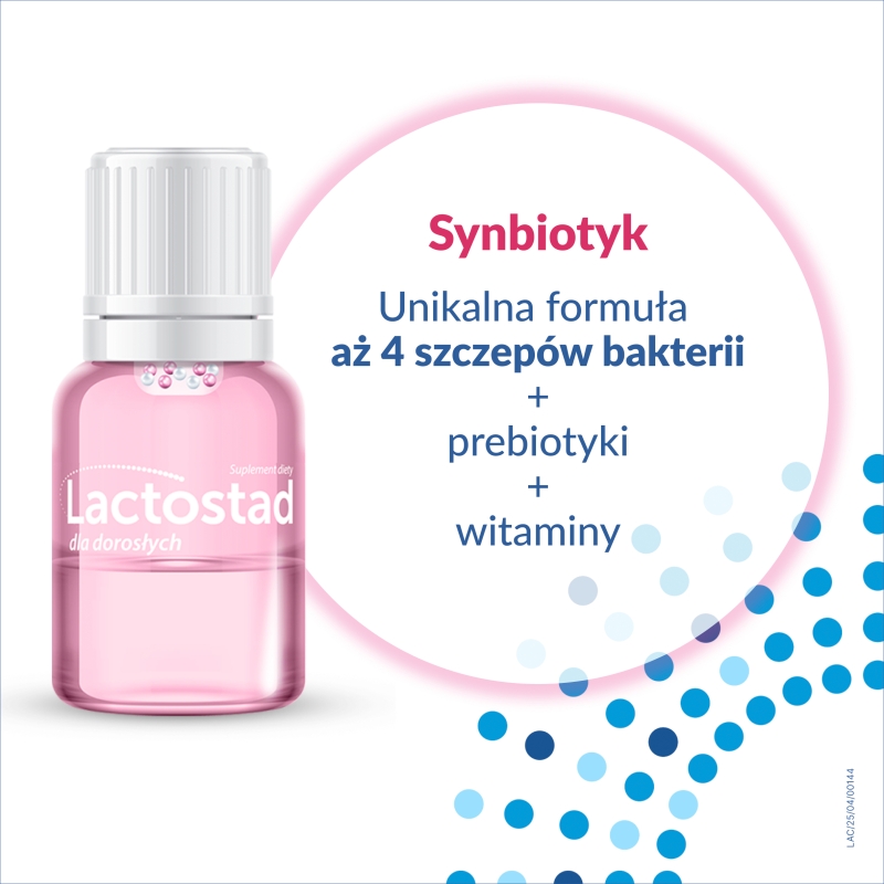 Lactostad dla dorosłych, płyn na przywrócenie i utrzymanie prawidłowej flory bakteryjnej, 7 ampułek x 7 ml