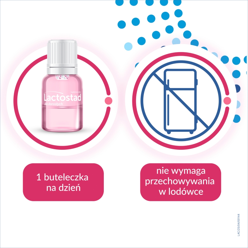 Lactostad dla dorosłych, płyn na przywrócenie i utrzymanie prawidłowej flory bakteryjnej, 7 ampułek x 7 ml