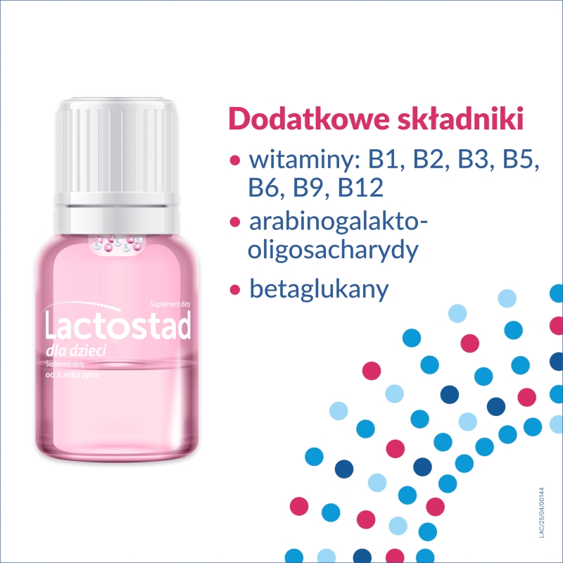 Lactostad dla dzieci , płyn na przywrócenie i utrzymanie prawidłowej flory bakteryjnej, 5 ampułek x 7 ml