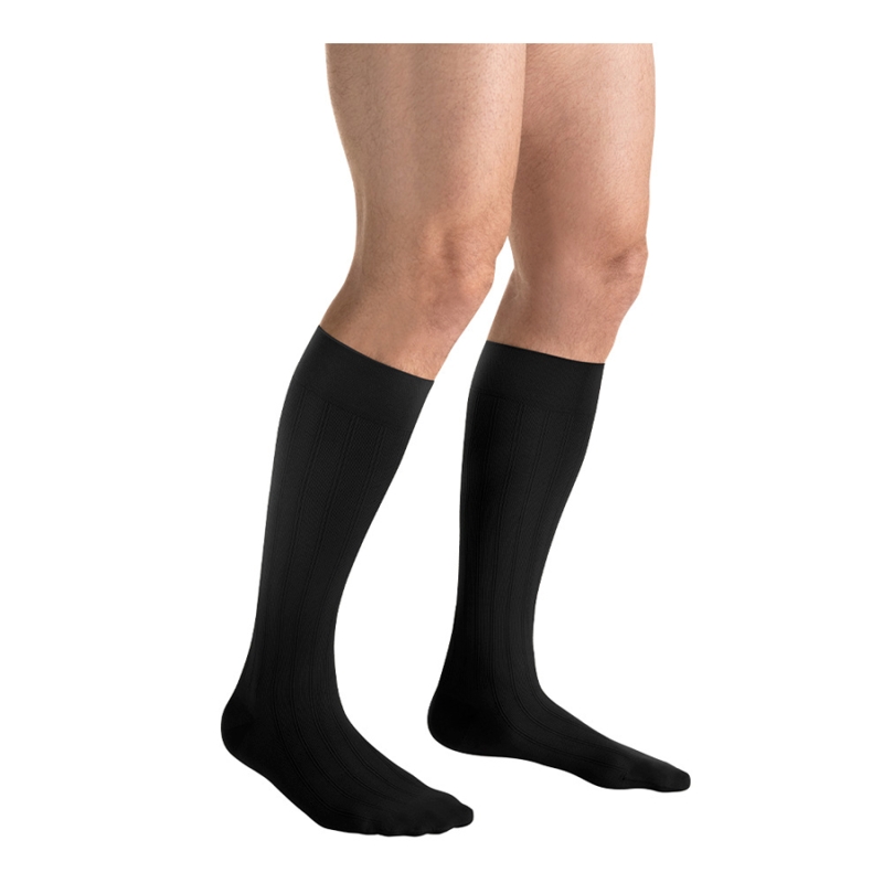 JOBST ForMen Explore, podkolanówki uciskowe dla mężczyzn CCL1 czarne, rozmiar 4, 1 para