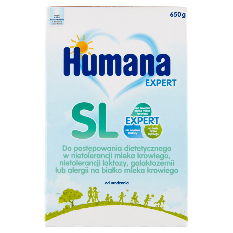 Humana SL Expert, proszek sojowy dla niemowląt z nietolerancją mleka krowiego, 650 g