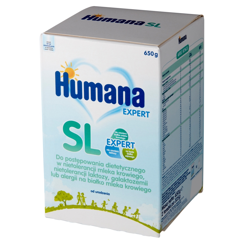 Humana SL Expert, proszek sojowy dla niemowląt z nietolerancją mleka krowiego, 650 g