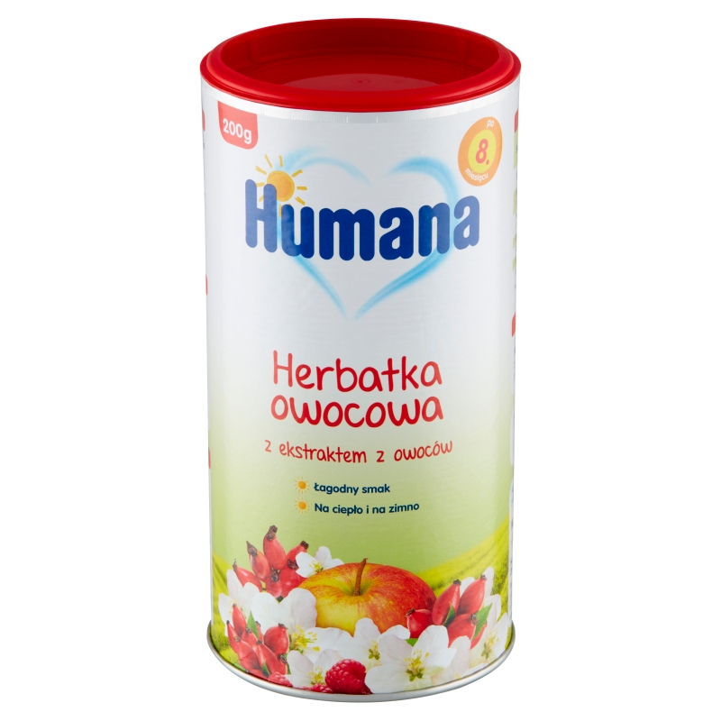 Humana Herbatka Owocowa , z ekstraktem z owoców po 8 miesiącu, 200 g