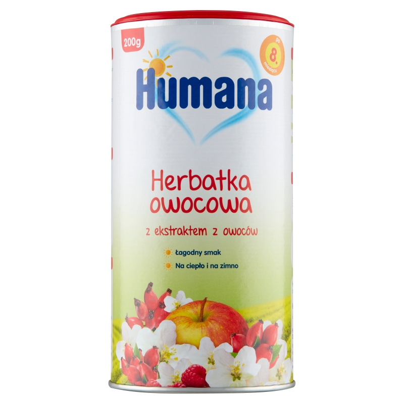 Humana Herbatka Owocowa , z ekstraktem z owoców po 8 miesiącu, 200 g