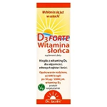 Dr. Jacobs Witamina D3 Forte krople ze składnikami wspierającymi odporność, zdrowe zęby i kości, 20 ml