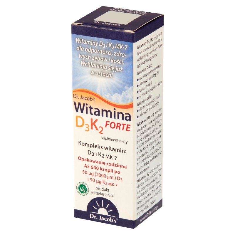 Dr. Jacob’s Witamina D3 K2 FORTE , krople w butelce, 20 ml