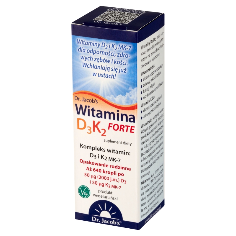 Dr. Jacob’s Witamina D3 K2 FORTE , krople w butelce, 20 ml