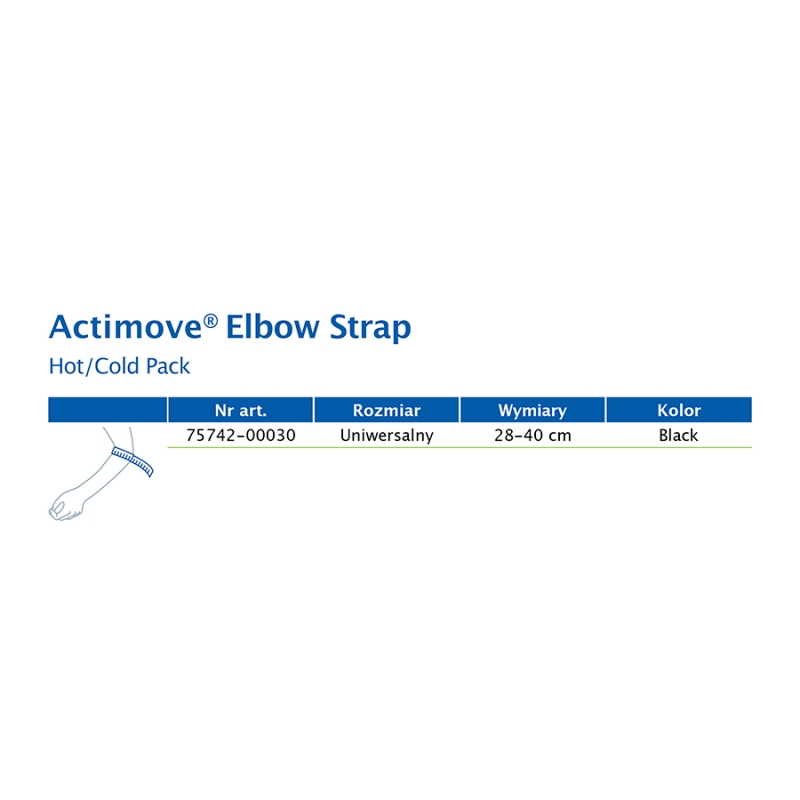 Actimove Sports Edition , opaska na łokieć z kompresem żelowym, rozmiar uniwersalny, 1 szt.