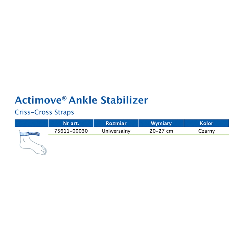 Actimove Sports Edition, stabilizator stawu skokowego ze skrzyżowanymi pasami. 1 szt.