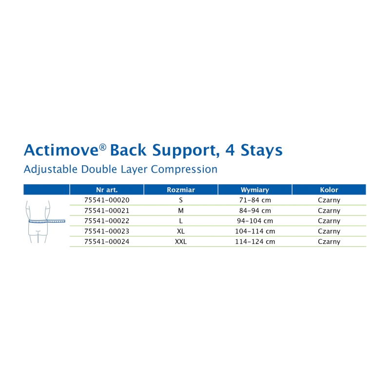 Actimove Back Support, orteza lędźwiowo-krzyżowa, 1 szt.