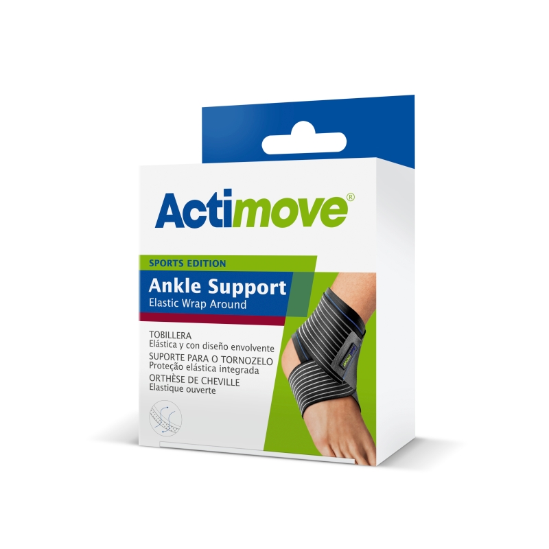 Actimove Sports Edition , stabilizator stawu skokowego z elastycznym pasem do owijania, rozmiar M, 1 szt.