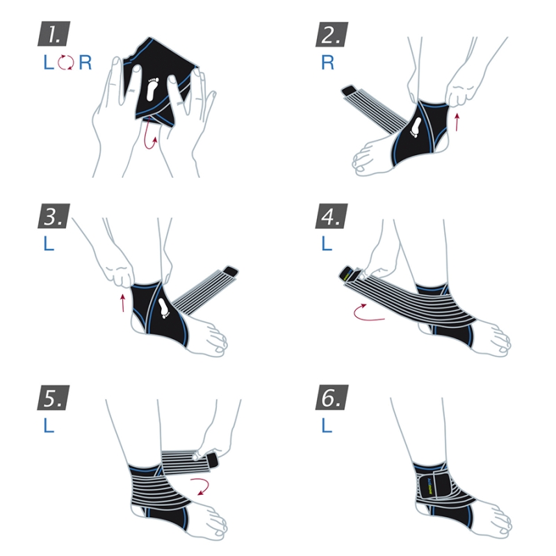 Actimove Sports Edition, stabilizator stawu skokowego z elastycznym pasem do owijania, rozmiar S, 1 szt.