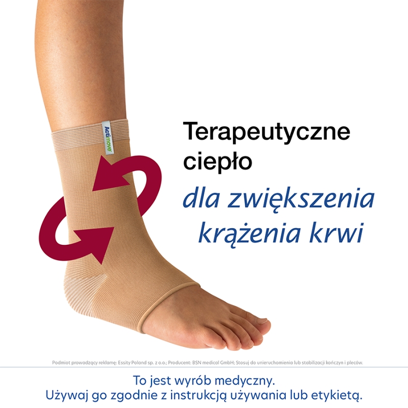 Actimove Ankle Support, opaska stawu skokowego BEIGE M, 1 szt.