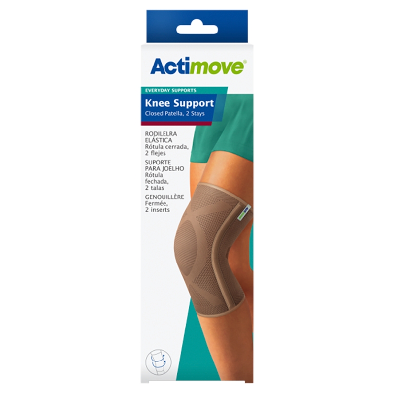 Actimove KNEE SUPPORT CLOSED PATELLA, opaska stabilizująca staw kolanowy z zabudowaną rzepką i 2 fiszbinami, rozmiar XL, 1 szt.