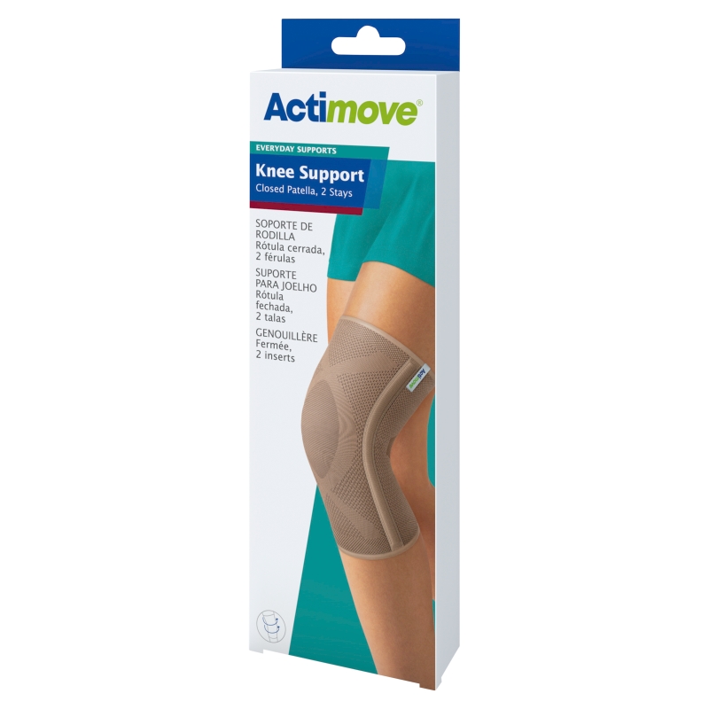 Actimove KNEE SUPPORT CLOSED PATELLA, opaska stabilizująca staw kolanowy z zabudowaną rzepką i 2 fiszbinami, rozmiar XL, 1 szt.
