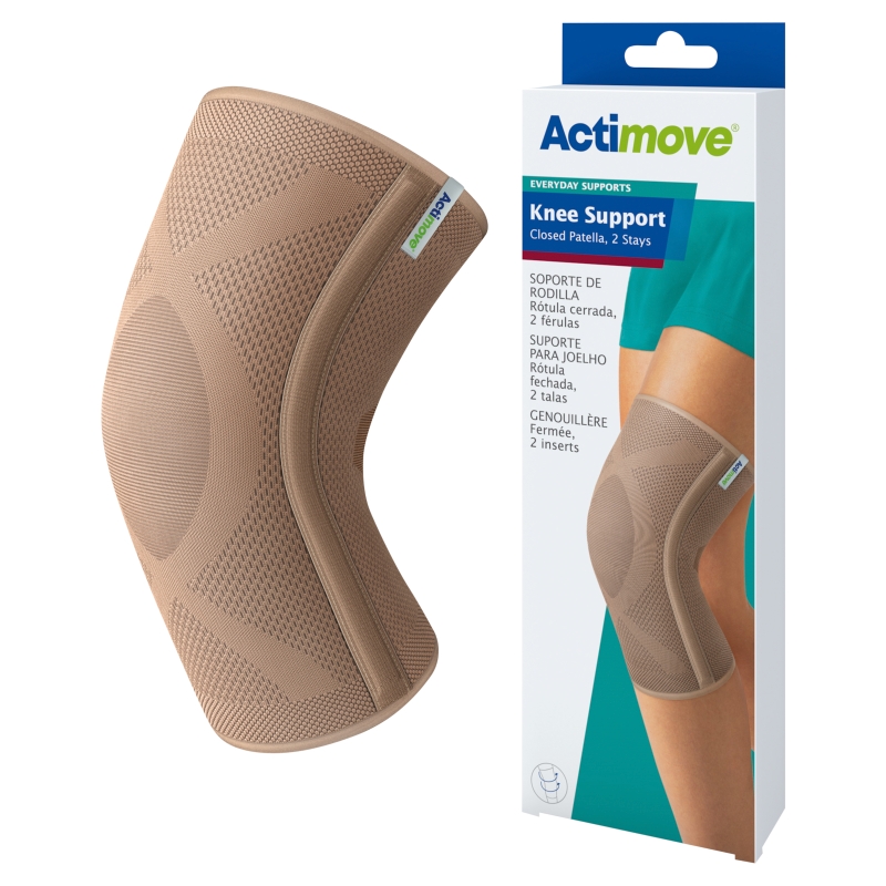 Actimove Everyday Supports, opaska stabilizująca staw kolanowy z zabudowaną rzepką i 2 fiszbinami, rozmiar M, 1 szt.