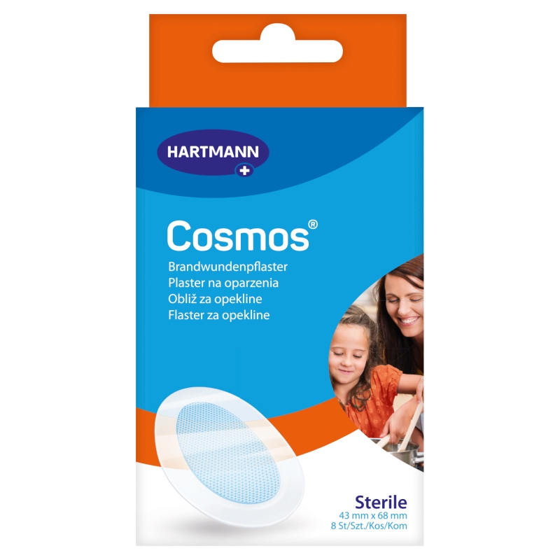 Cosmos plaster na oparzenia 68 mm x 43 mm, 8 szt.