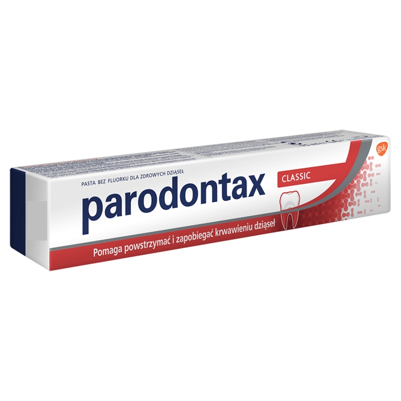 Parodontax Classic, pasta do zębów zapobiegająca krwawieniu dziąseł, tuba 75 ml