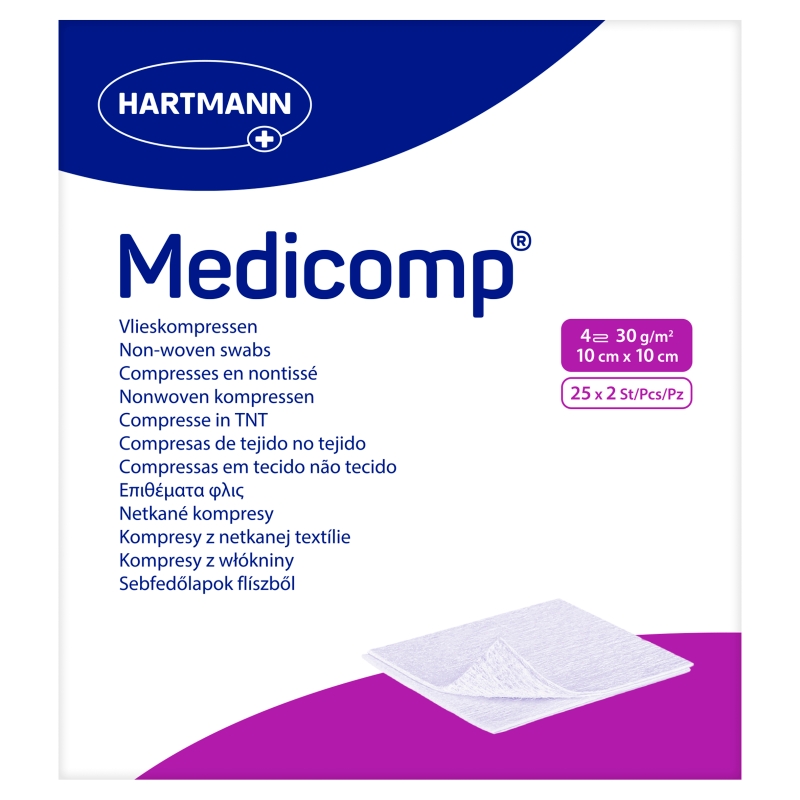 Kompresy MEDICOMP, jałowe 10 x 10 cm, 50 szt.