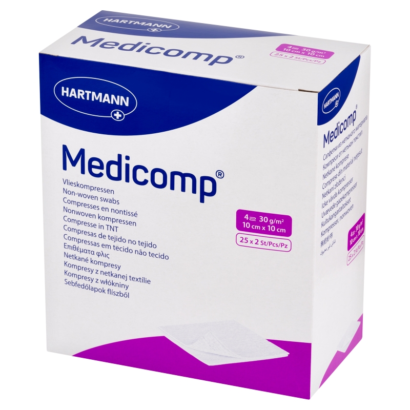 Kompresy MEDICOMP, jałowe 10 x 10 cm, 50 szt.