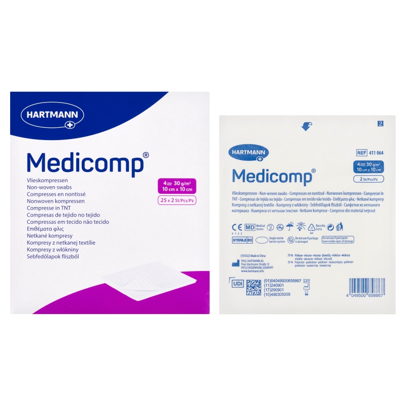 Kompresy MEDICOMP, jałowe 10 x 10 cm, 50 szt.