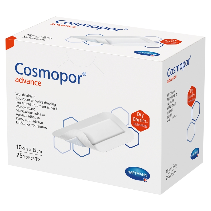 COSMOPOR ADVANCE, opatrunek jałowy 10 cm x 8 cm, 25 szt.