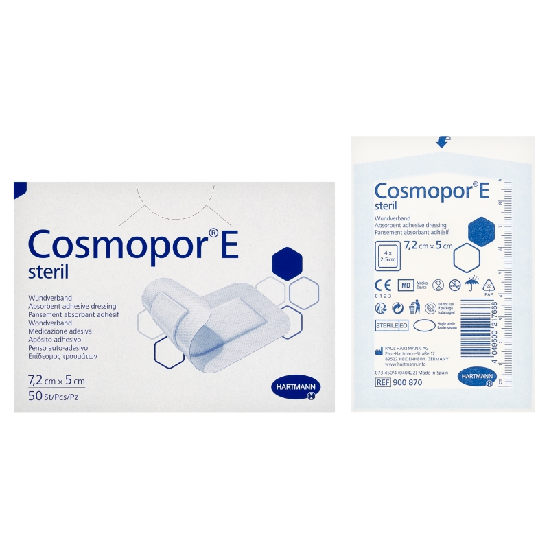 COSMOPOR E , opatrunek jałowy 7,2 x 5 cm, 50 szt.
