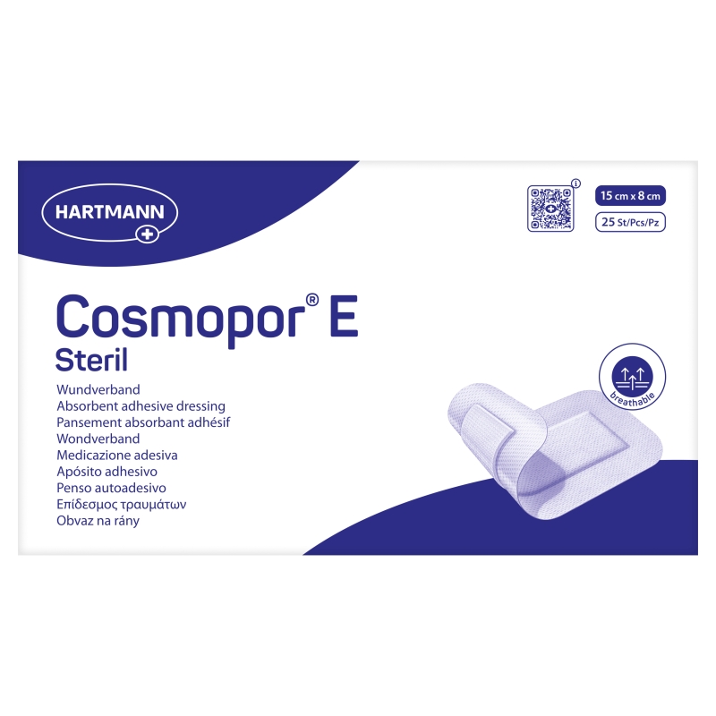 COSMOPOR E , opatrunek jałowy 15 x 8 cm, 25 szt.
