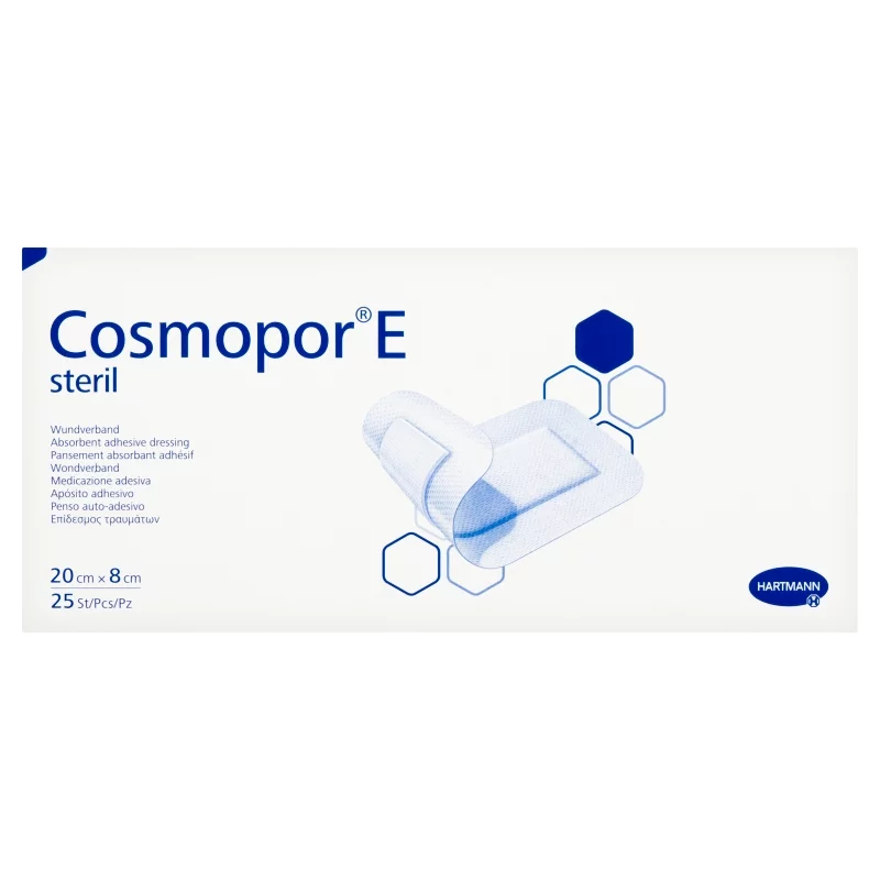 COSMOPOR E , opatrunek jałolwy 20 x 8 cm, 25 szt.