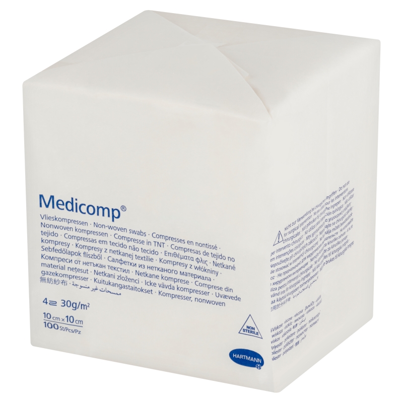 Kompresy MEDICOMP , niejałowe, 10 cm x 10 cm, 100 szt.