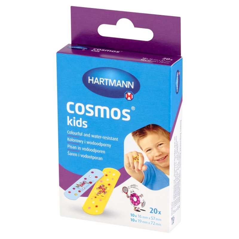 Cosmos Kids, plaster kolorowy i wodoodporny dla dzieci, 20 szt.