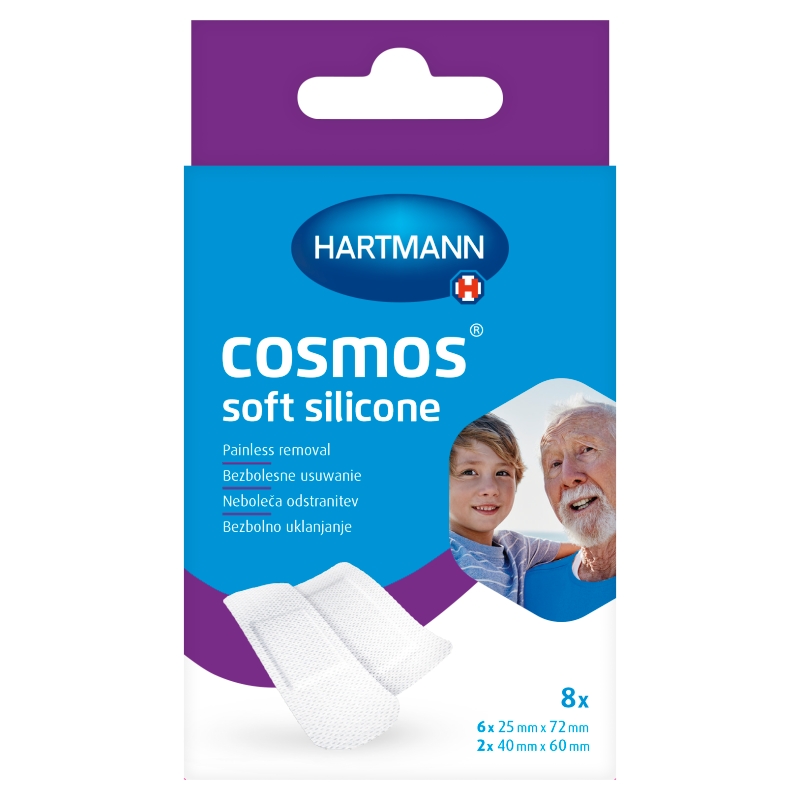 Cosmos Soft Silicone , plaster bezboleśnie usuwalny 2 rozmiary, 8 szt.
