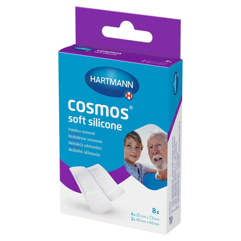 Cosmos Soft Silicone , plaster bezboleśnie usuwalny 2 rozmiary, 8 szt.