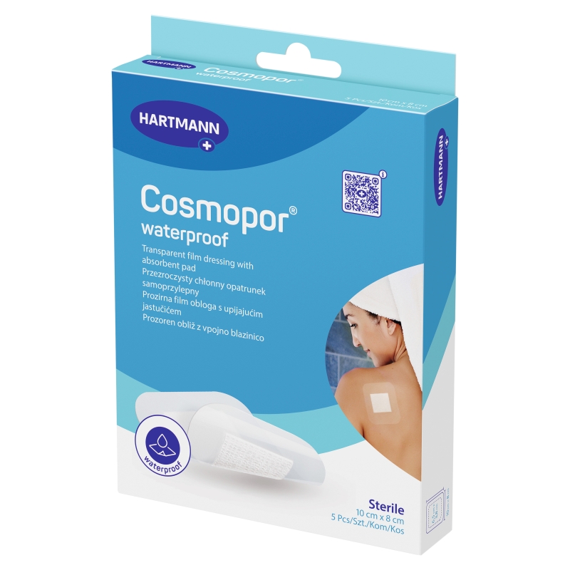 Cosmopor waterproof , opatrunek samoprzylepny przezroczysty 10 cm x 8 cm, 5 szt.