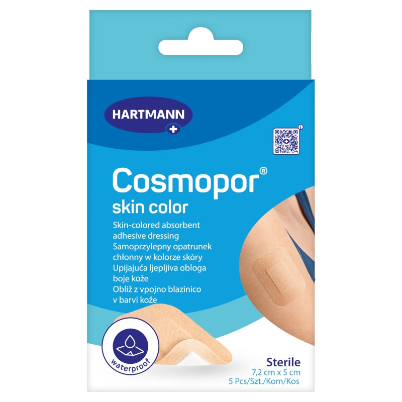 Cosmopor skin color, opatrunek samoprzylepny w kolorze skóry 7,2 cm x 5 cm ,5 szt.