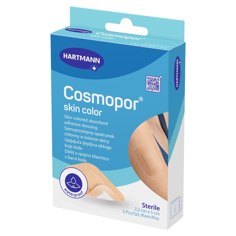 Cosmopor skin color, opatrunek samoprzylepny w kolorze skóry 7,2 cm x 5 cm ,5 szt.