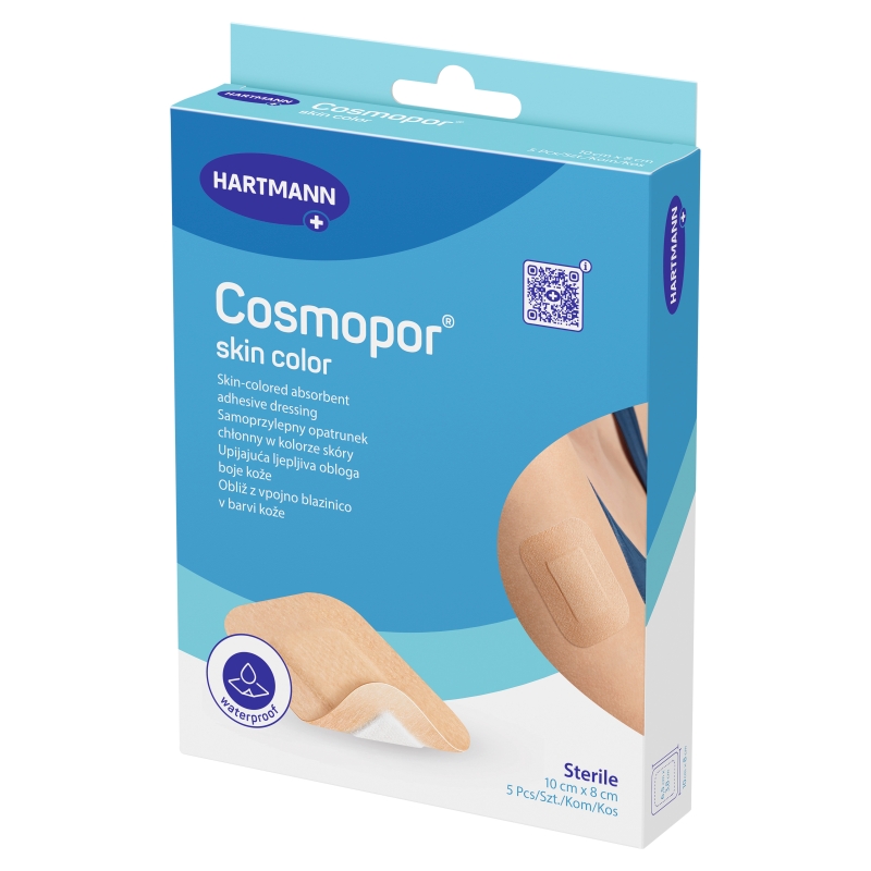 Cosmopor skin color , opatrunek samoprzylepny w kolorze skóry 10 cm x 8 cm, 5 szt.
