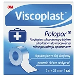 Viscoplast Polopor przylepiec włókninowy, hipoalergiczny, 5 m x 25 mm, 1 szt.