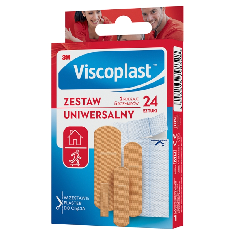 Viscoplast Zestaw Uniwersalny , plastry z opatrunkiem, 2 rodzaje, 5 rozmiarów, 24 szt.