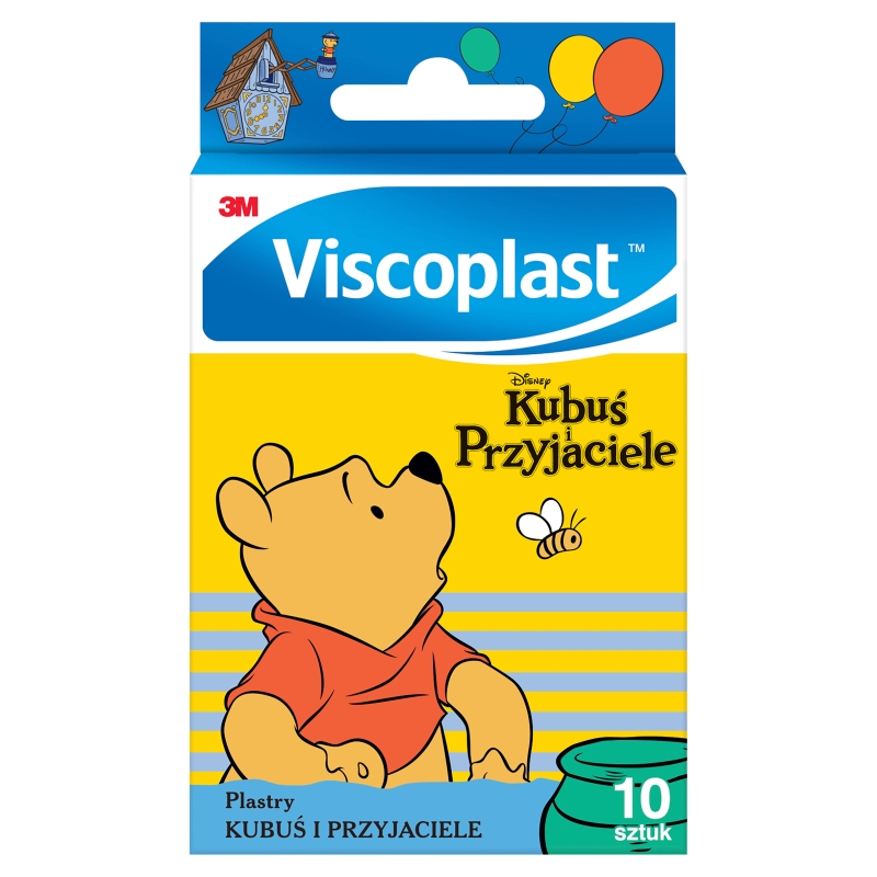 Viscoplast Kubuś i Przyjaciele, dekorowane plastry dla dzieci, 72 mm x 25 mm, 10 szt.