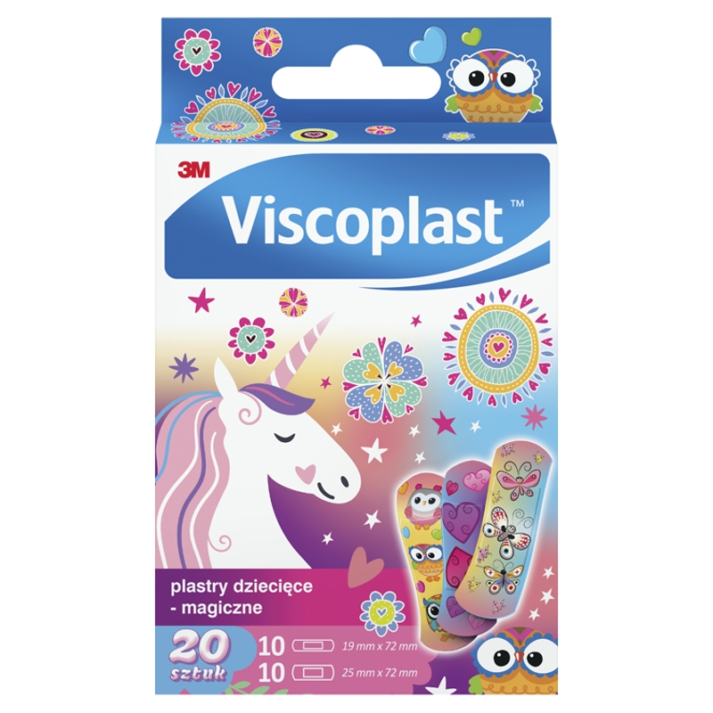 Viscoplast Plastry Magiczne dla dzieci, 2 rozmiary, 20 szt.