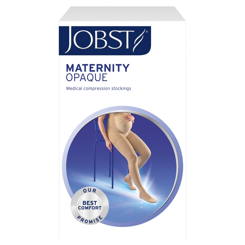 JOBST Maternity Opaque rajstopy uciskowe dla kobiet w ciąży, CCL1 czarne, rozmiar 6 ZP, 1 para