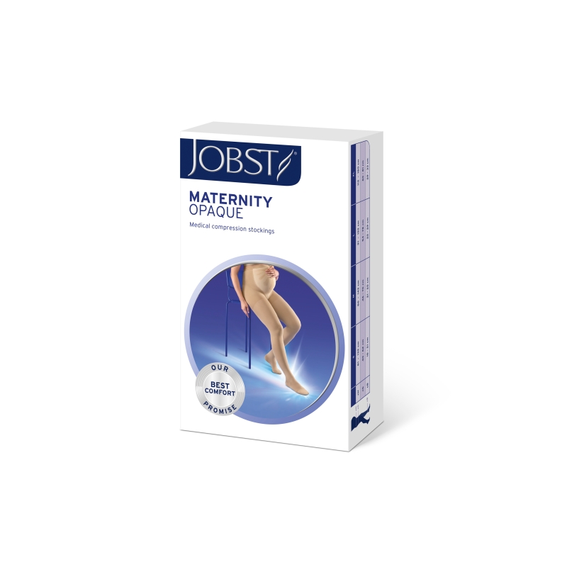JOBST Maternity Opaque, rajstopy uciskowe dla kobiet w ciąży, CCL1 czarne, rozmiar 2 ZP, 1 para